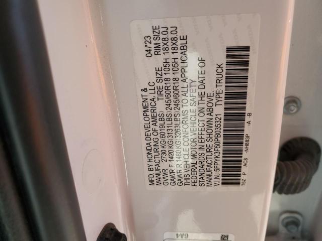 2023 HONDA RIDGELINE 5FPYK3F50PB035321