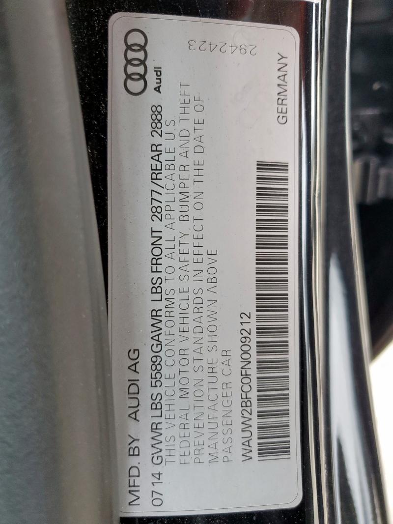 2015 AUDI S7 PREMIUM WAUW2BFC0FN009212