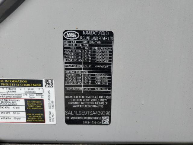 2025 LAND ROVER RANGE ROVE SAL1L9E91SA439396