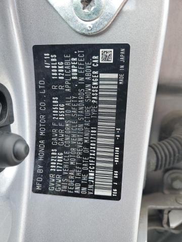 2018 HONDA CIVIC EXL JHMFC1F7XJX017181