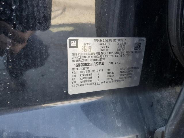 2017 CHEVROLET TAHOE K150 - 1GNSKBKC3HR275382