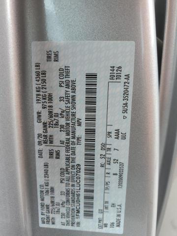 2020 FORD ESCAPE SEL 1FMCU0H61LUC07029