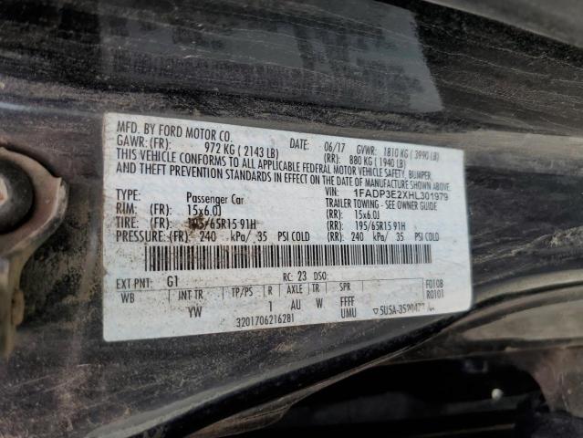 2017 FORD FOCUS S 1FADP3E2XHL301979