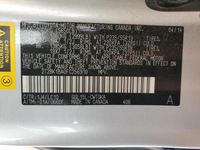 2015 LEXUS RX 350 BAS - 2T2BK1BA0FC256910