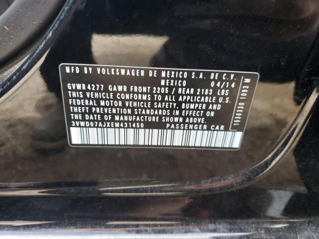 2014 VOLKSWAGEN JETTA SE - 3VWD07AJXEM431450