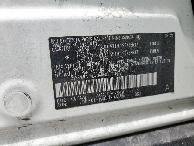 2021 TOYOTA RAV4 XLE 2T3P1RFV1MC214050