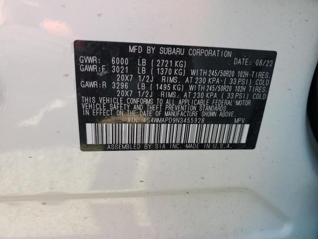 2022 SUBARU ASCENT LIM 4S4WMAPD9N3455928