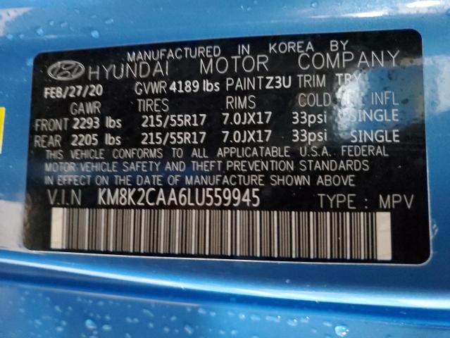 2020 HYUNDAI KONA SEL KM8K2CAA6LU559945