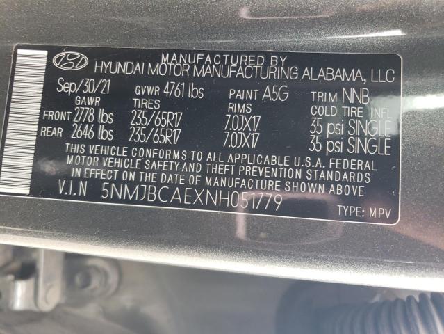 2022 HYUNDAI TUCSON SEL - 5NMJBCAEXNH051779