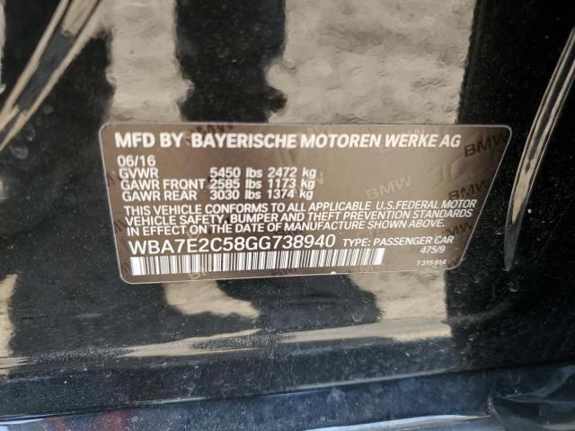 2016 BMW 740 I - WBA7E2C58GG738940