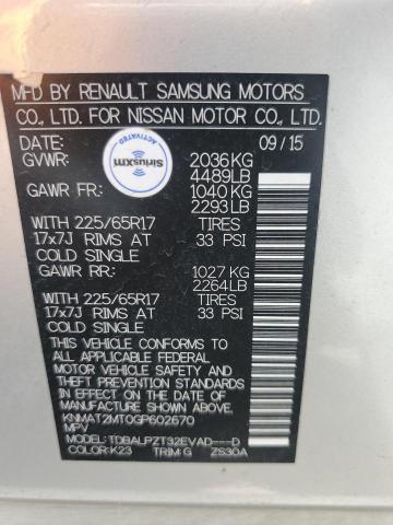 2016 NISSAN ROGUE S - KNMAT2MT0GP602670
