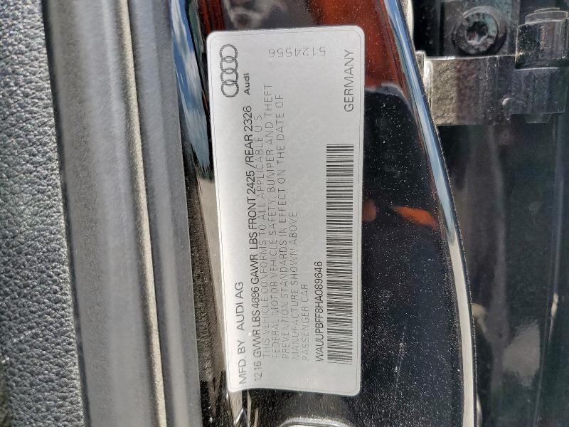 2017 AUDI A3 E-TRON WAUUPBFF8HA089646
