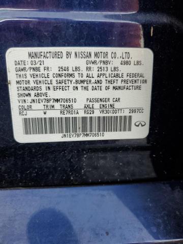 2021 INFINITI Q50 LUXE JN1EV7BP7MM706510