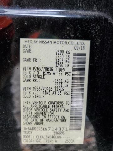 2019 NISSAN FRONTIER S - 1N6AD0ER5KN714371