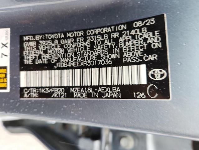 2024 TOYOTA COROLLA LE - JTDB4MEEXR3017036