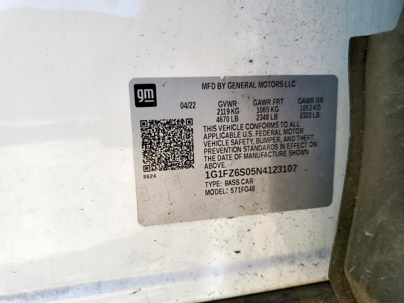 2022 CHEVROLET BOLT EUV P 1G1FZ6S05N4123107