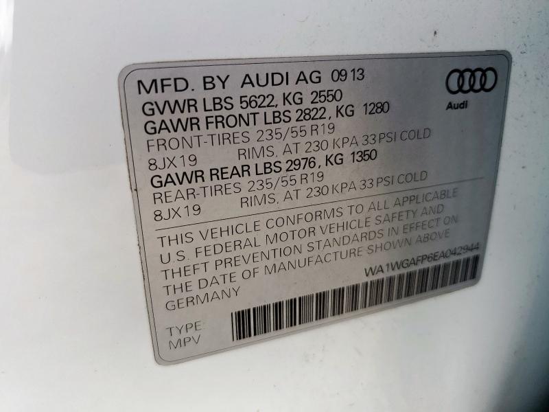 wa1wgafp6ea042944 - 2014 Audi q5 prestige - #62667425
