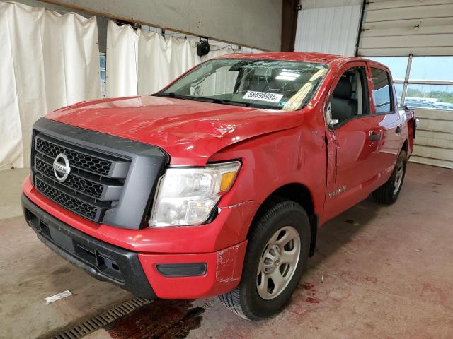 NISSAN TITAN S 2021 red  gas 1N6AA1ECXMN506340 photo #1