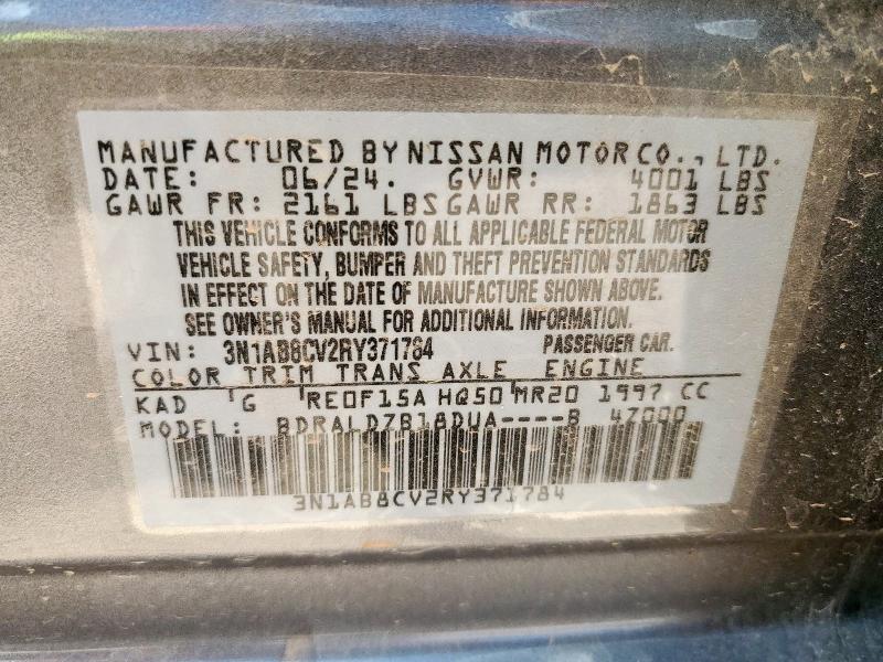 2024 NISSAN SENTRA SV 3N1AB8CV2RY371784