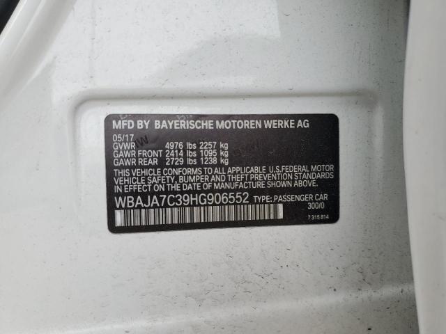 2017 BMW 530 XI WBAJA7C39HG906552