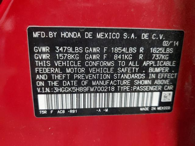 2015 HONDA FIT EX 3HGGK5H89FM700218