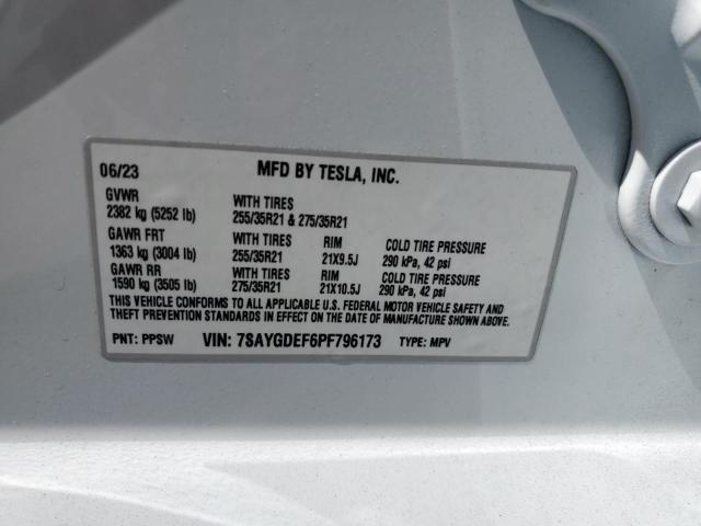 2023 TESLA MODEL Y 7SAYGDEF6PF796173
