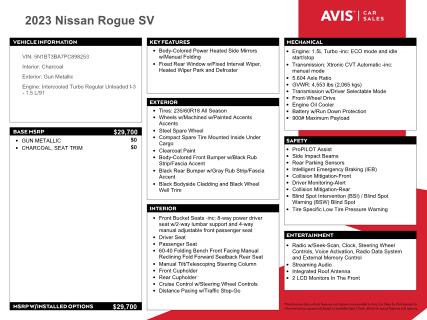 2023 NISSAN ROGUE SV - 5N1BT3BA7PC898253