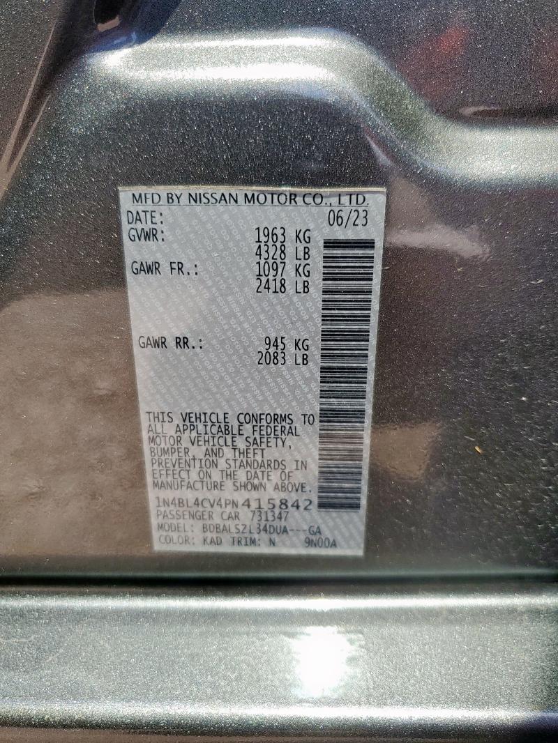 2023 NISSAN ALTIMA SR 1N4BL4CV4PN415842