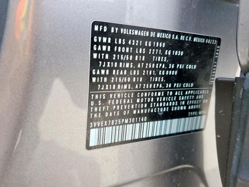 2023 VOLKSWAGEN TAOS SE 3VVEX7B25PM301140