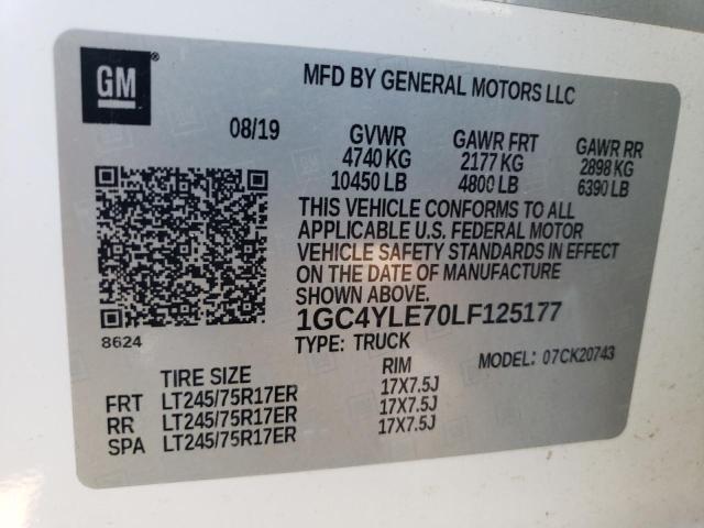 2020 CHEVROLET SILVERADO - 1GC4YLE70LF125177