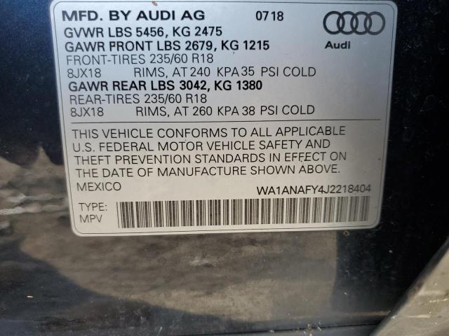 2018 AUDI Q5 PREMIUM - WA1ANAFY4J2218404