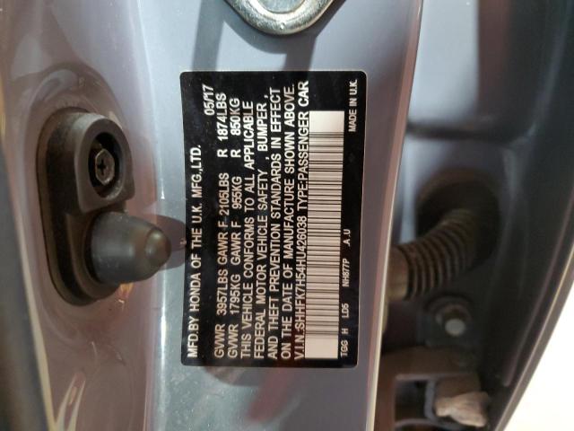 2017 HONDA CIVIC EX - SHHFK7H54HU426038