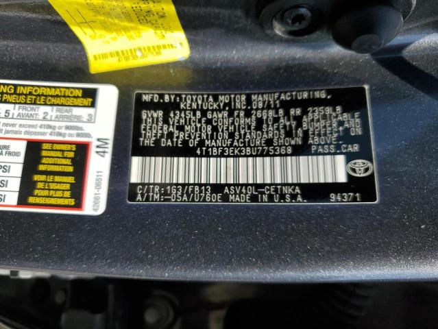2011 TOYOTA CAMRY BASE - 4T1BF3EK3BU775368