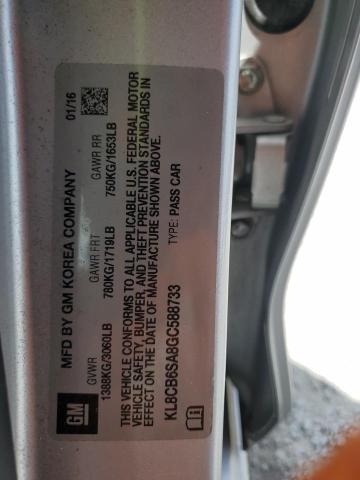 2016 CHEVROLET SPARK LS KL8CB6SA8GC588733