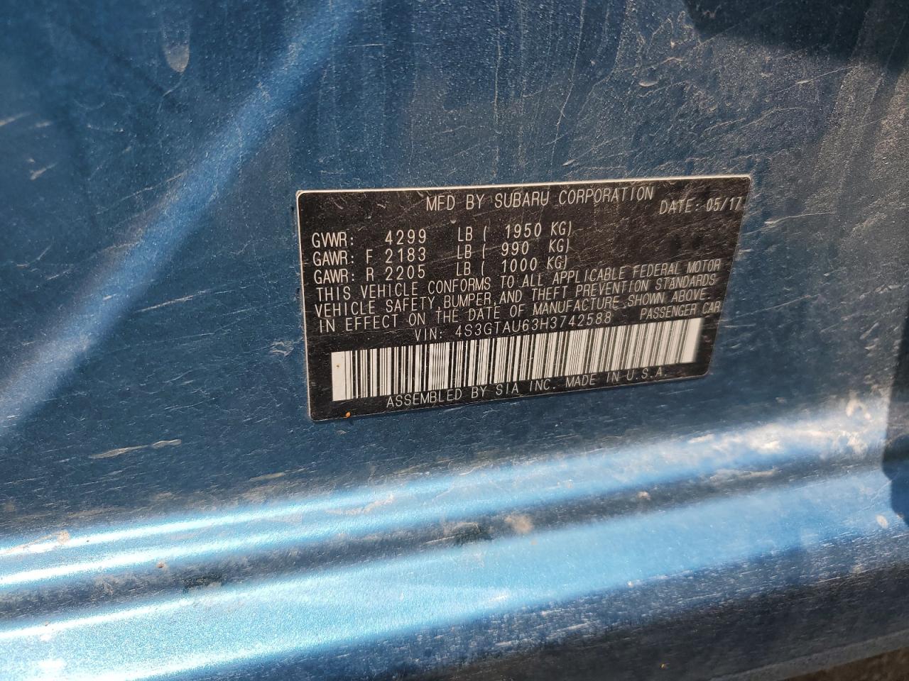 SUBARU IMPREZA LIMITED