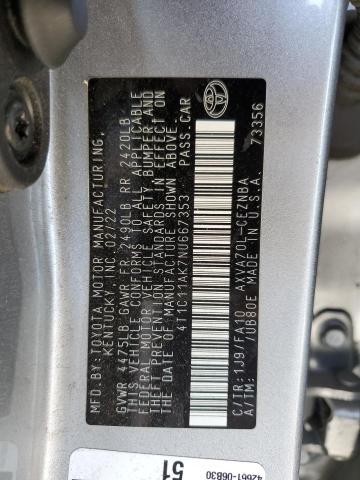 2022 TOYOTA CAMRY LE #3310301059