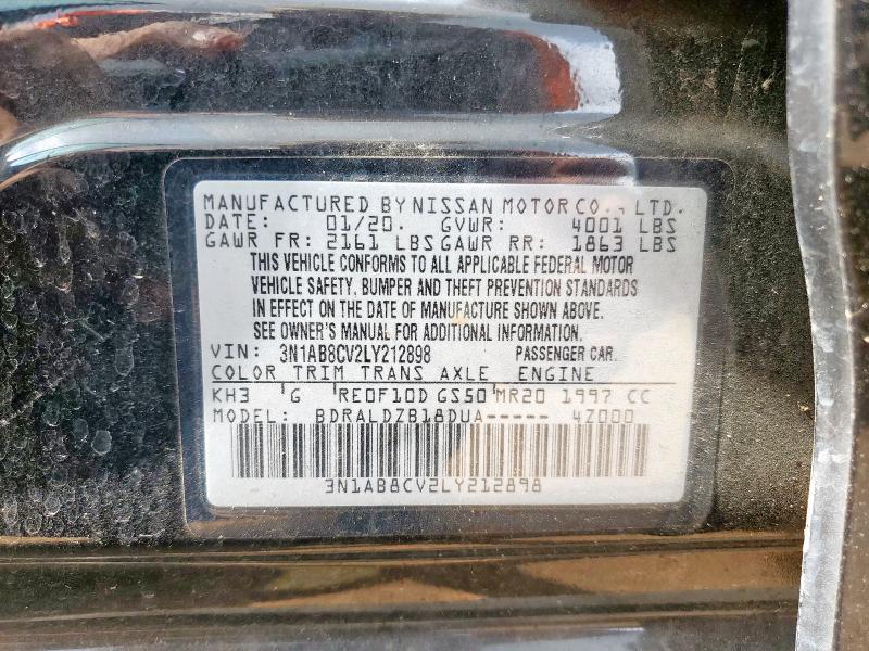 2020 NISSAN SENTRA SV - 3N1AB8CV2LY212898