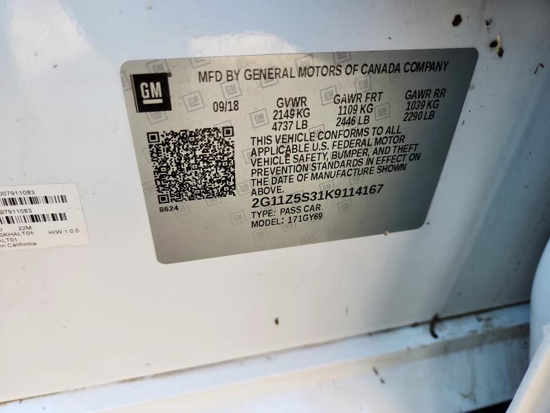 2019 CHEVROLET IMPALA LT 2G11Z5S31K9114167