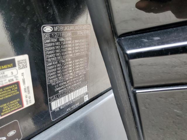 2019 LAND ROVER RANGE ROVE SALGS2SV7KA538696