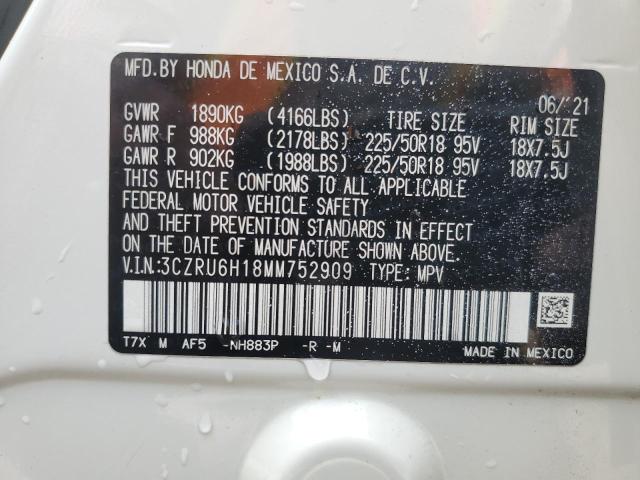 2021 HONDA HR-V SPORT 3CZRU6H18MM752909