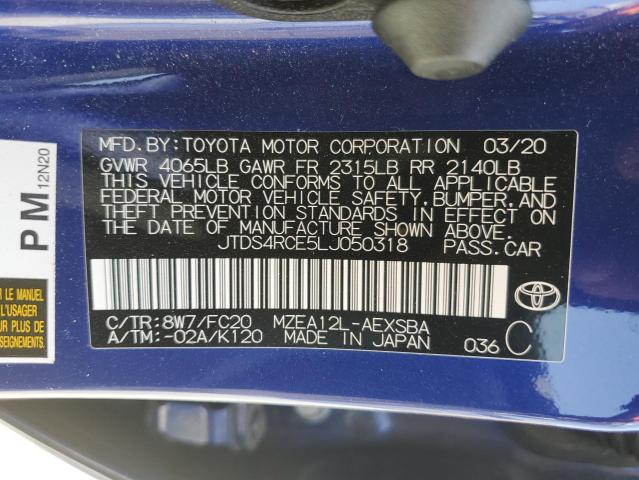 2020 TOYOTA COROLLA SE - JTDS4RCE5LJ050318