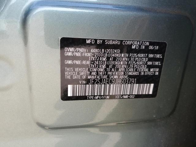 2018 SUBARU FORESTER 2 JF2SJAEC9JH603791