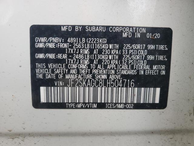 2020 SUBARU FORESTER P - JF2SKAGC8LH504716