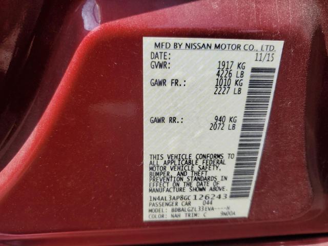 2016 NISSAN ALTIMA 2.5 1N4AL3AP8GC126243