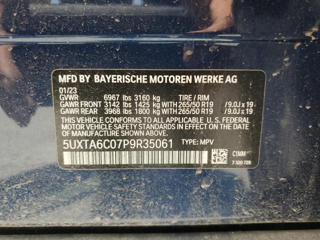 2023 BMW X5 XDRIVE4 5UXTA6C07P9R35061