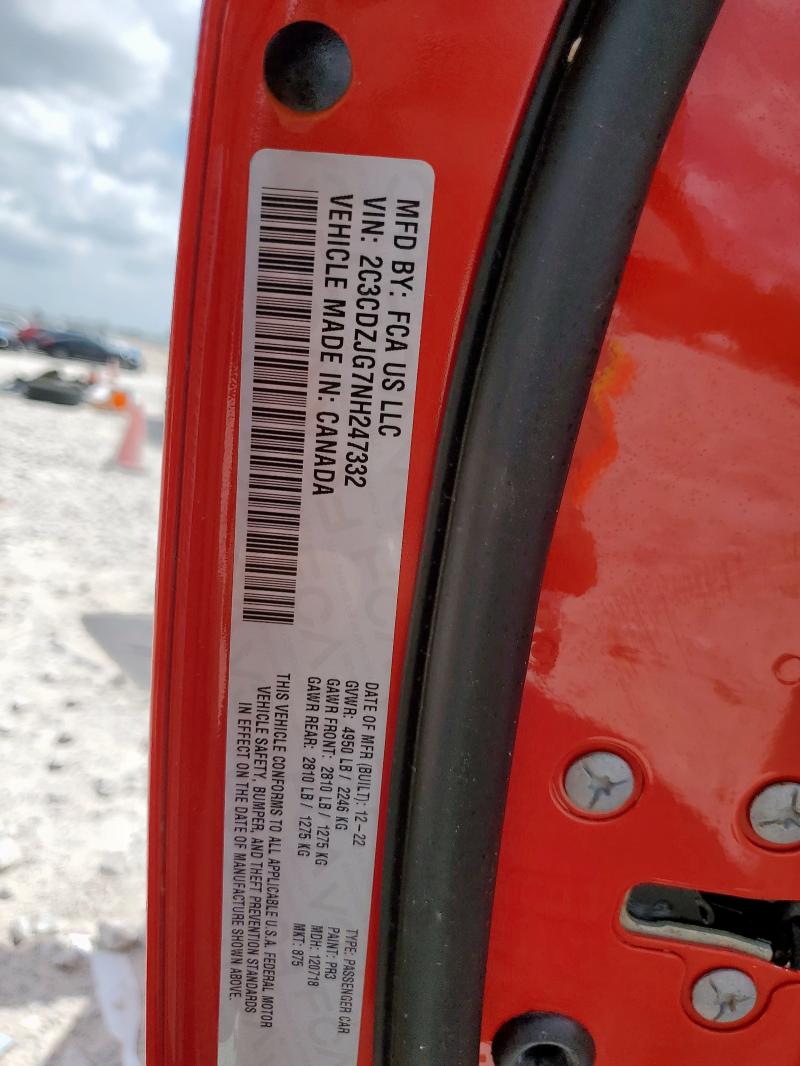 2022 DODGE CHALLENGER - 2C3CDZJG7NH247332