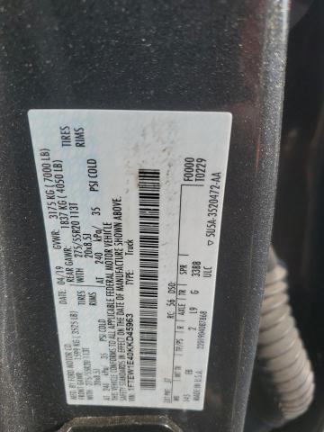 2019 FORD F150 SUPER - 1FTEW1E40KKD45963