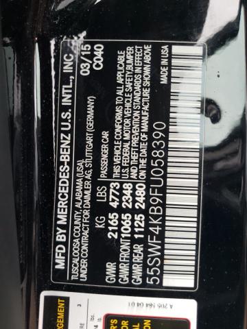 2015 MERCEDES-BENZ C 300 4MAT 55SWF4KB9FU058390