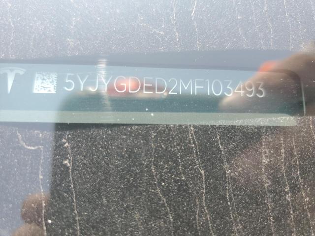 2021 TESLA MODEL Y 5YJYGDED2MF103493