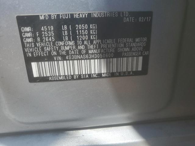 2017 SUBARU LEGACY SPO 4S3BNAS63H3050600